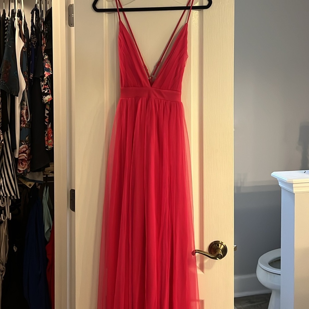 Hot pink tulle dress